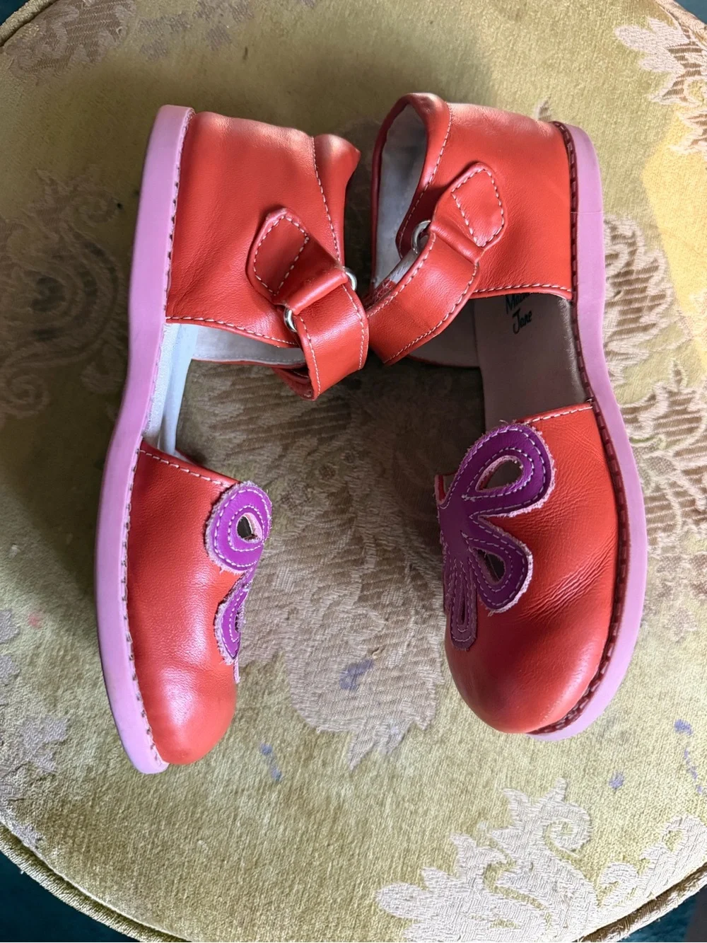 Livie and Luca Matilda Jane Orange and Pink Petal Shoes Girls Size 13